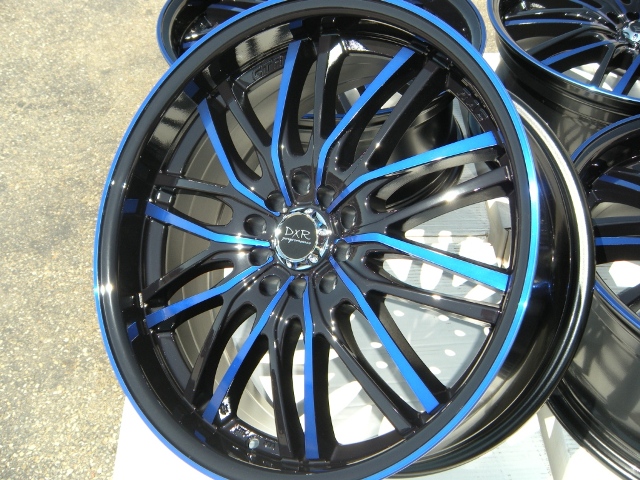 18 Blue Rim Wheel Tires RX8 Sebring Camry Eclipse Maxima Altima Accord 